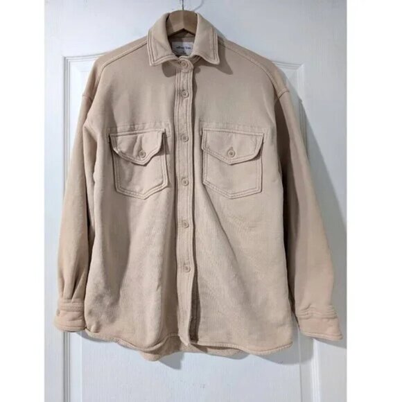 Aritzia Wilfred Free | Free Terry Fleece Shirt Jacket - Picture 2 of 9